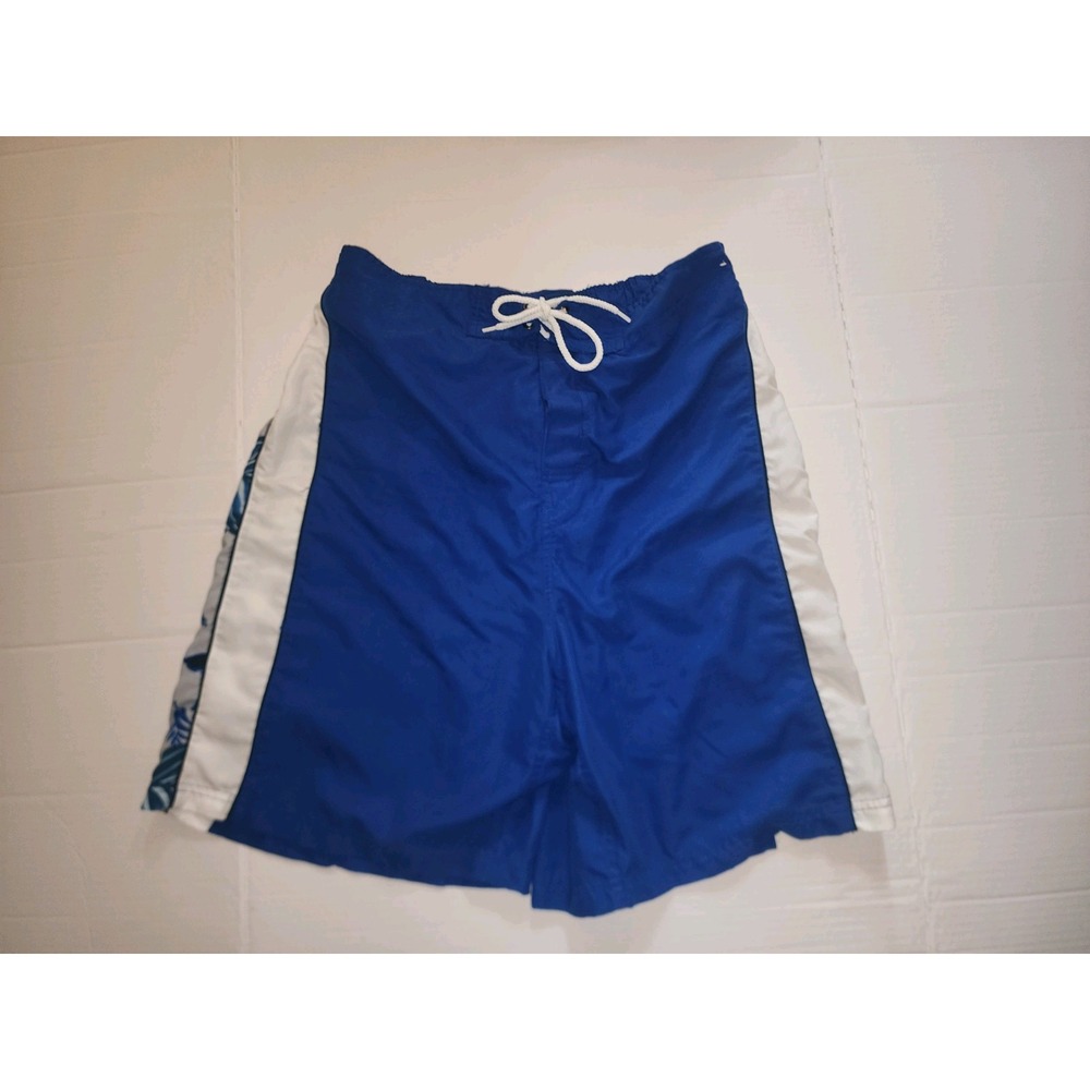 Men's Swim Shorts Size Large by Laguna Blue with White Trim Drawstring Waist
